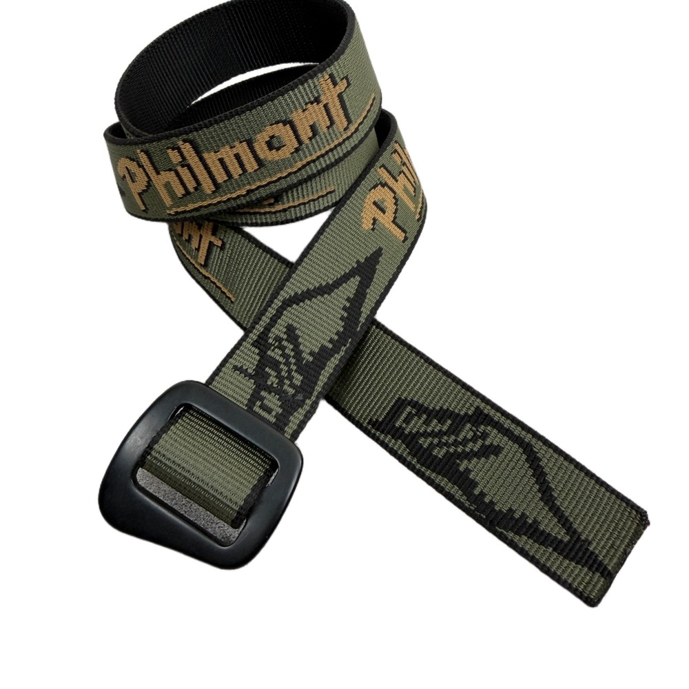 Bison Designs Belt Mens Large Olive Webbed Nylon Metal Philmont Scout Ranch 44"